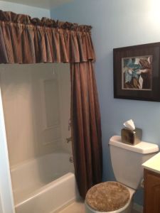 Shower Curtain with valance.